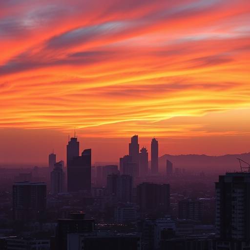 Johannesburg skyline at sunset
