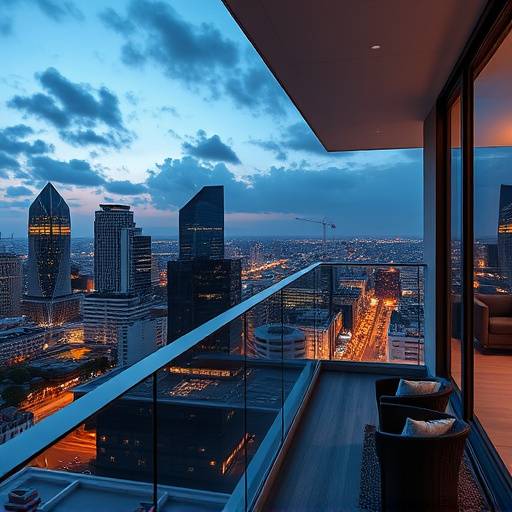 Modern apartment with cityscape view in Rosebank, Johannesburg